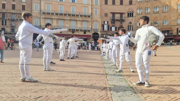 scherma in Piazza del Campo