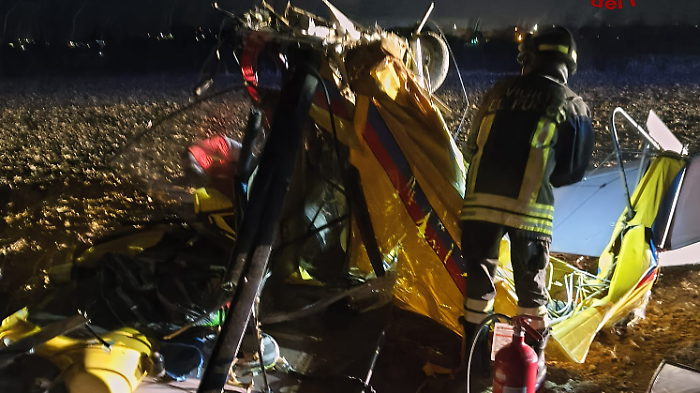 ultraleggero esce di pista