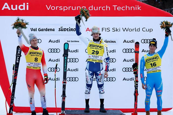 Nel SuperG della Val Gardena vince Zabystran, podio e lacrime per Franzoni