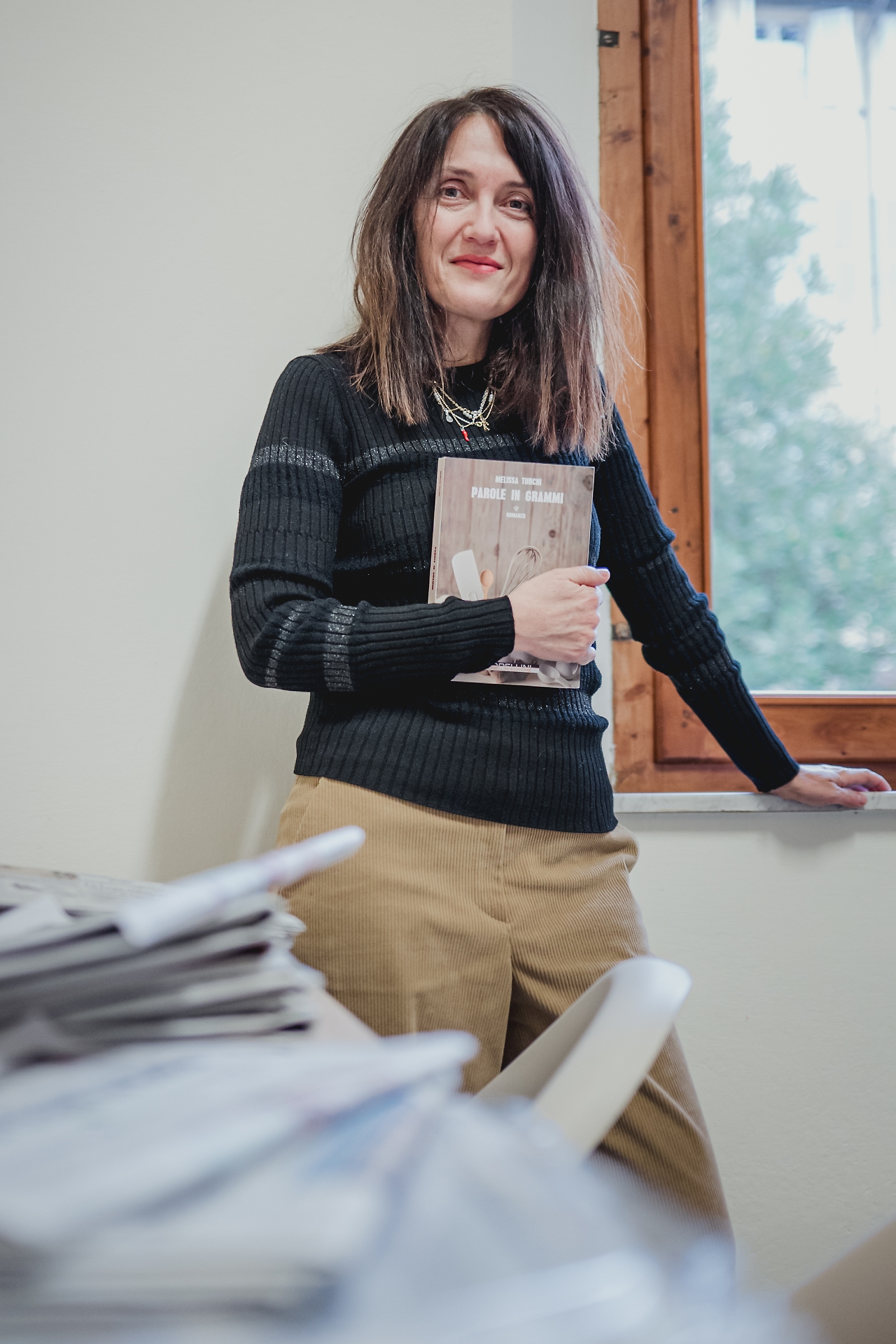 Melissa Turchi nella redazione del Corriere di Siena